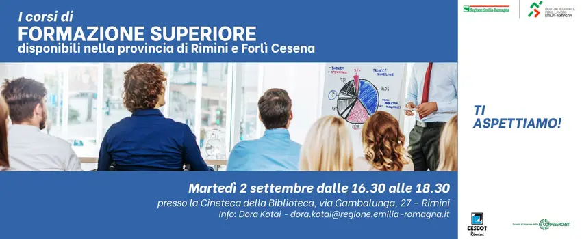 Presentazione corsi di Formazione Superiore - Ci saremo anche noi! Presentazione corsi di Formazione Superiore - Ci saremo anche noi!