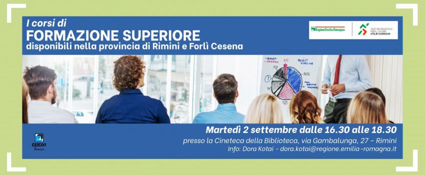 Presentazione corsi di Formazione Superiore - Ci saremo anche noi!