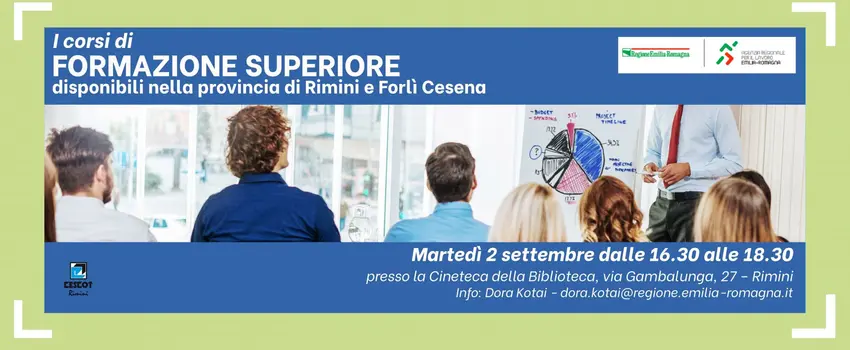 Presentazione corsi di Formazione Superiore - Ci saremo anche noi!
