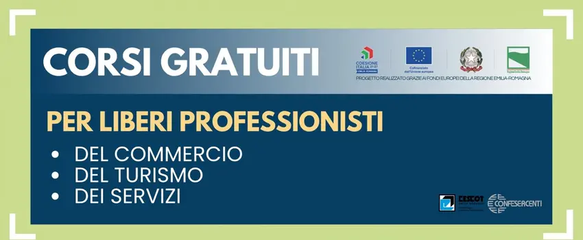 Competenze in transizione: 12 corsi gratuiti per liberi professionisti del commercio, turismo e servizi