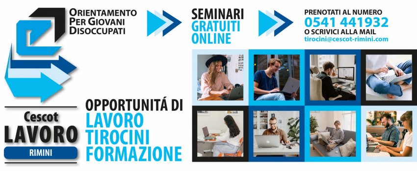 Arrivano i seminari gratuiti volti all'inserimento lavorativo dei giovani Arrivano i seminari gratuiti volti all'inserimento lavorativo dei giovani