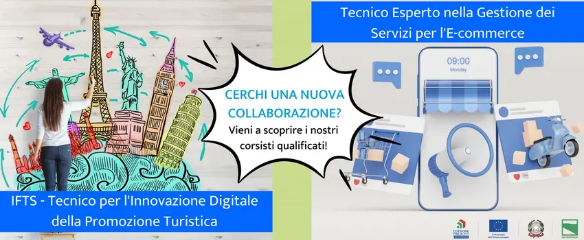 Esplora le opportunità di collaborazione con i nostri ragazzi formati nel settore turistico e digitale! Esplora le opportunità di collaborazione con i nostri ragazzi formati nel settore turistico e digitale!