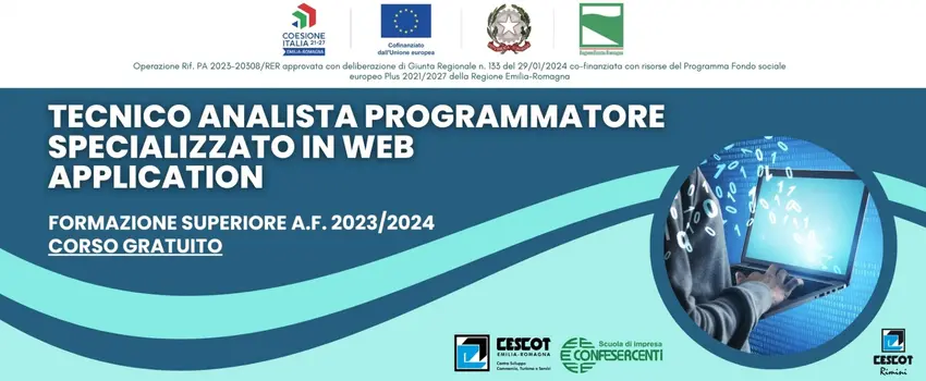 APERTURA DELLE ISCRIZIONI CORSO GRATUITO - TECNICO ANALISTA PROGRAMMATORE SPECIALIZZATO IN WEB APPLICATION