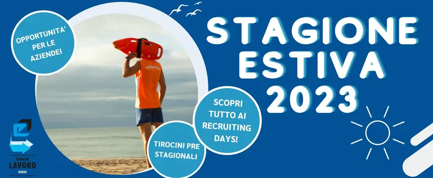 STAGIONE ESTIVA 2023 STAGIONE ESTIVA 2023